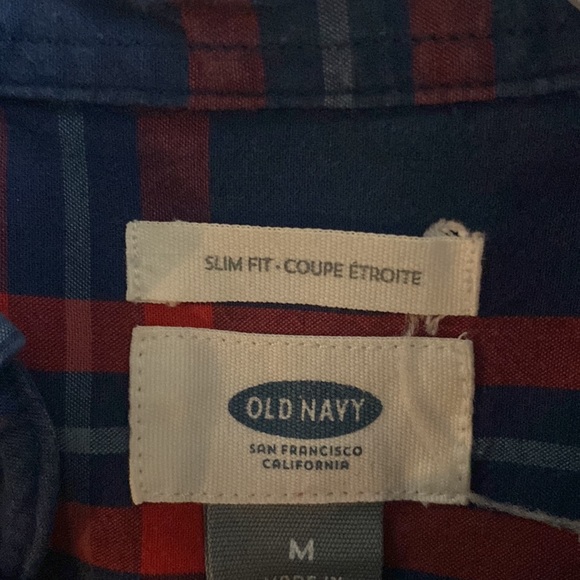 Old Navy Slim Fit Coupe Etroite Shirt Mens Size Medium Long Sleeve Button Down - Picture 3 of 3